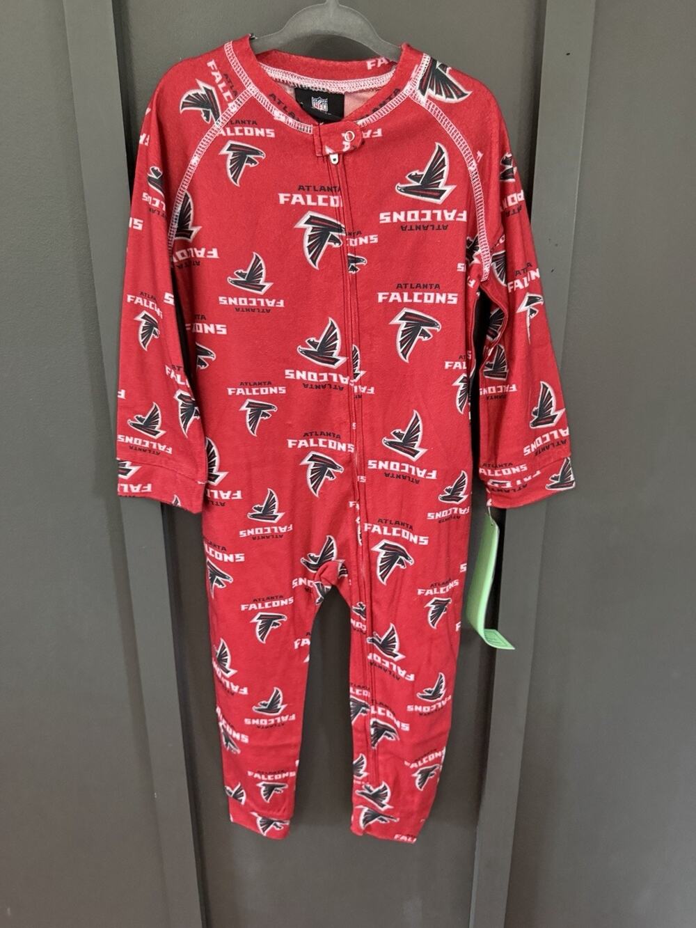 NFL Atlanta Falcons Baby Kids Pajama Sleeper Bodysuit New With Tags Size 2T
